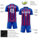 Camiseta de fútbol personalizada Royal Uniform Sublimación Blanco-Rojo Camiseta de fútbol personalizada Royal Uniform Sublimación Blanco-Rojo