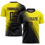 Uniforme de fútbol negro y dorado antiguo, sublimación dorada, personalizado Uniforme de fútbol negro y dorado antiguo, sublimación dorada, personalizado