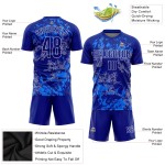 Uniforme de fútbol de sublimación personalizado, camiseta Royal Royal-White Uniforme de fútbol de sublimación personalizado, camiseta Royal Royal-White