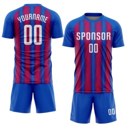 Camiseta de fútbol personalizada Royal Uniform Sublimación Blanco-Rojo Camiseta de fútbol personalizada Royal Uniform Sublimación Blanco-Rojo