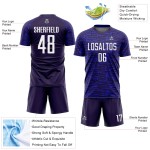 Uniforme de fútbol Jersey Royal White Sublimación personalizada Uniforme de fútbol Jersey Royal White Sublimación personalizada